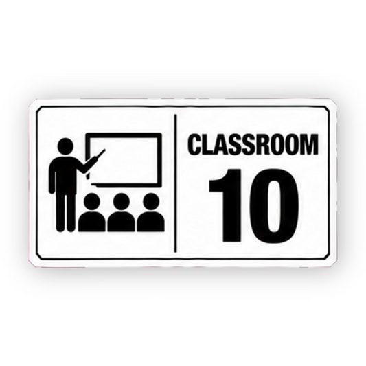 Black Classroom Ten Teacher Panel Vinyl Decal Stickers