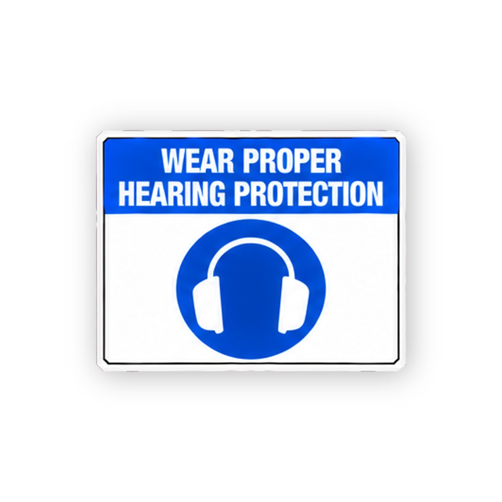 Blue Hearing Protection Headphones Panel Vinyl Decal Stickers