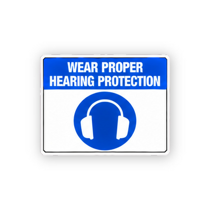 Blue Hearing Protection Headphones Panel Vinyl Decal Stickers