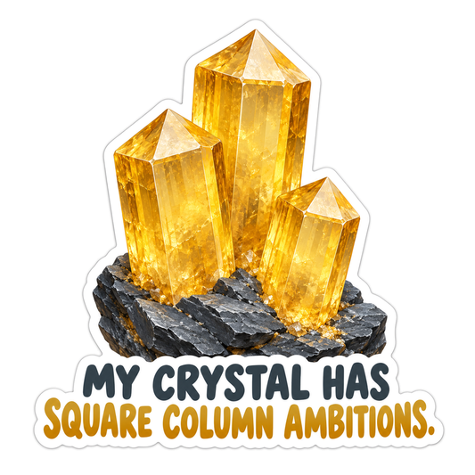 Gold Crystal Square Column Ambitions Vinyl Decal Stickers