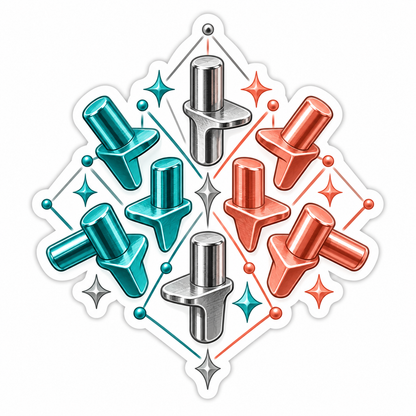 Teal Coral Silver Shelf Pin Pattern Art Vinyl Decal Stickers