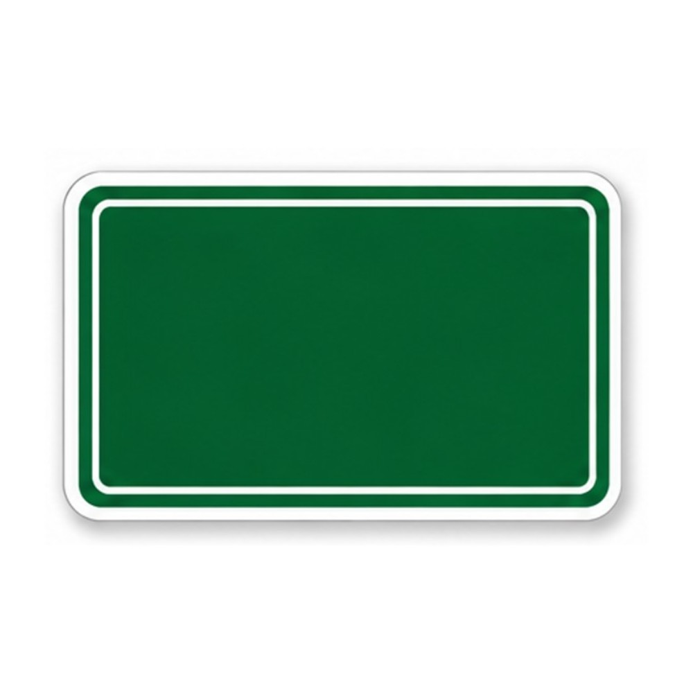 Green Blank White Rounded Border Panel Vinyl Decal Stickers