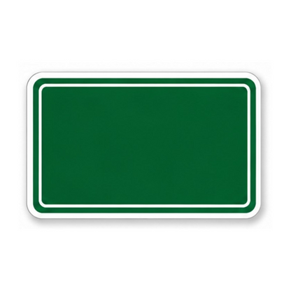 Green Blank White Rounded Border Panel Vinyl Decal Stickers