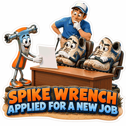 Golf Spike Wrench Job Interview Art Vinyl Decal Stickers