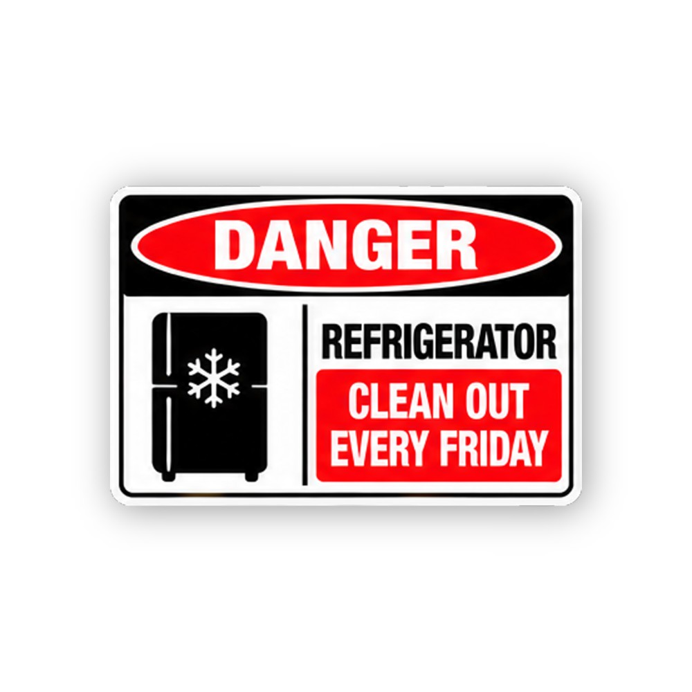 Red Black Danger Snowflake Cabinet Panel Vinyl Decal Stickers