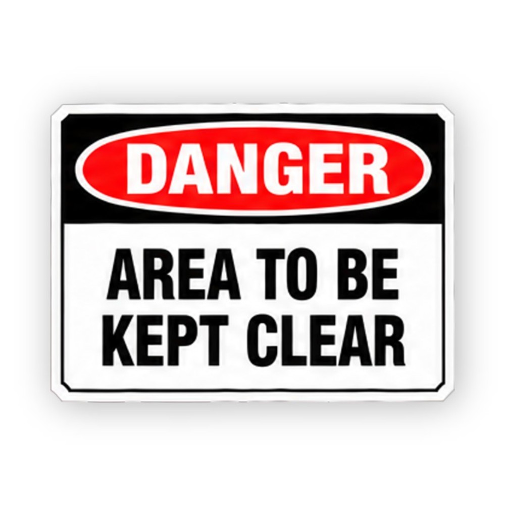 Red Area To Be Kept Clear Panel Vinyl Decal Stickers