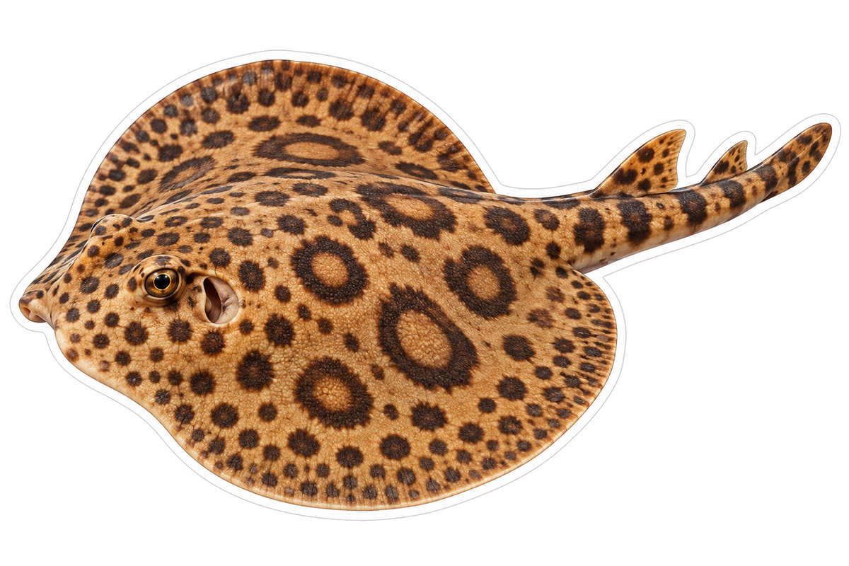 Golden Round Ray with Dark Ring Spots Art Vinyl Decal Stickers