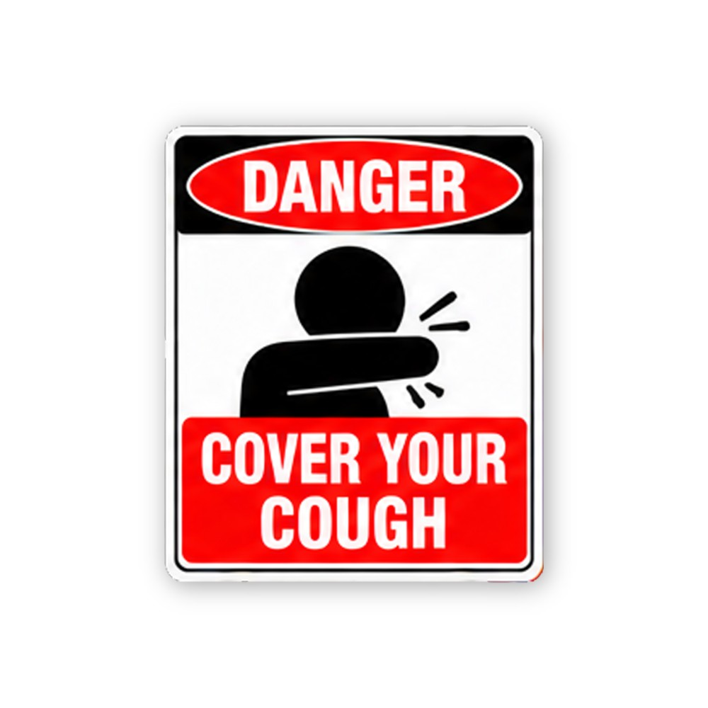 Red Danger Figure Raised Arm Portrait Vinyl Decal Stickers