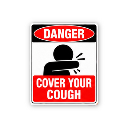 Red Danger Figure Raised Arm Portrait Vinyl Decal Stickers