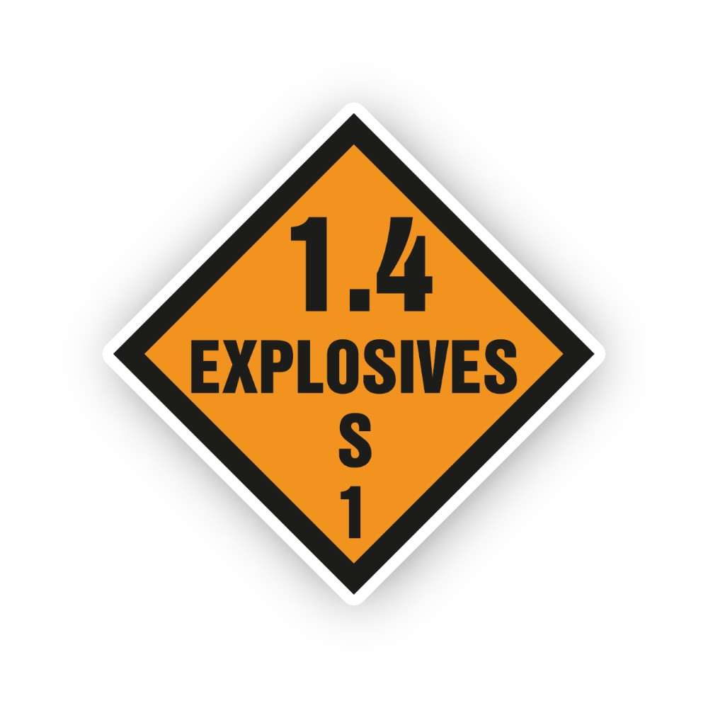 Orange Explosives 1.4 S Diamond Vinyl Decal Stickers