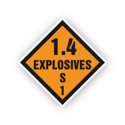 Orange Explosives 1.4 S Diamond Vinyl Decal Stickers