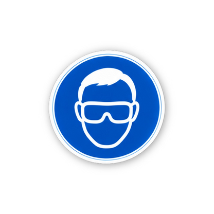 Blue White Goggle Head Circle Vinyl Decal Stickers