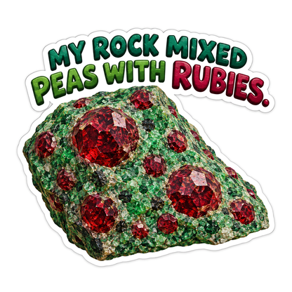 Red Gems Green Mineral Rock Quote Art Vinyl Decal Stickers