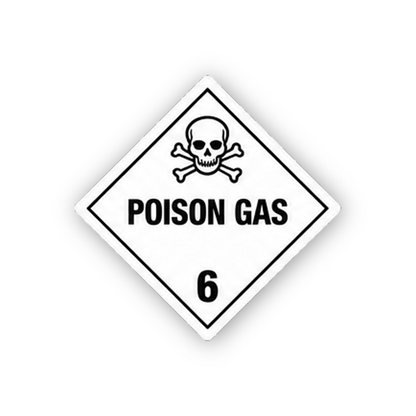 White Skull Poison Gas Six Diamond Vinyl Decal Stickers