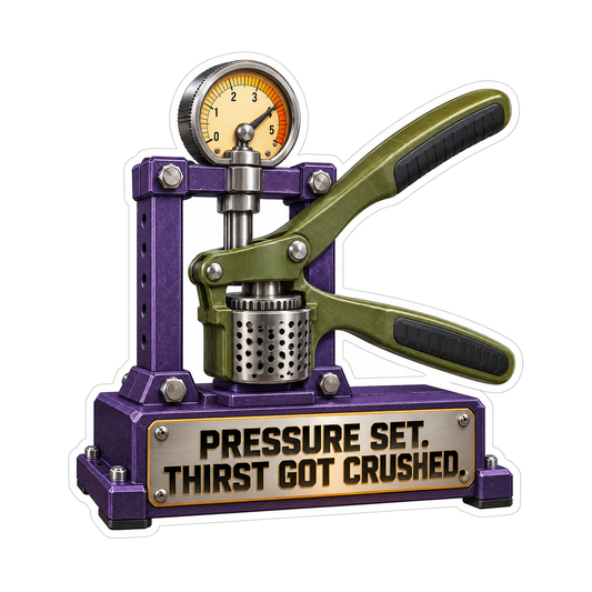 Purple Garlic Press Gauge Funny Quote Art Vinyl Decal Stickers
