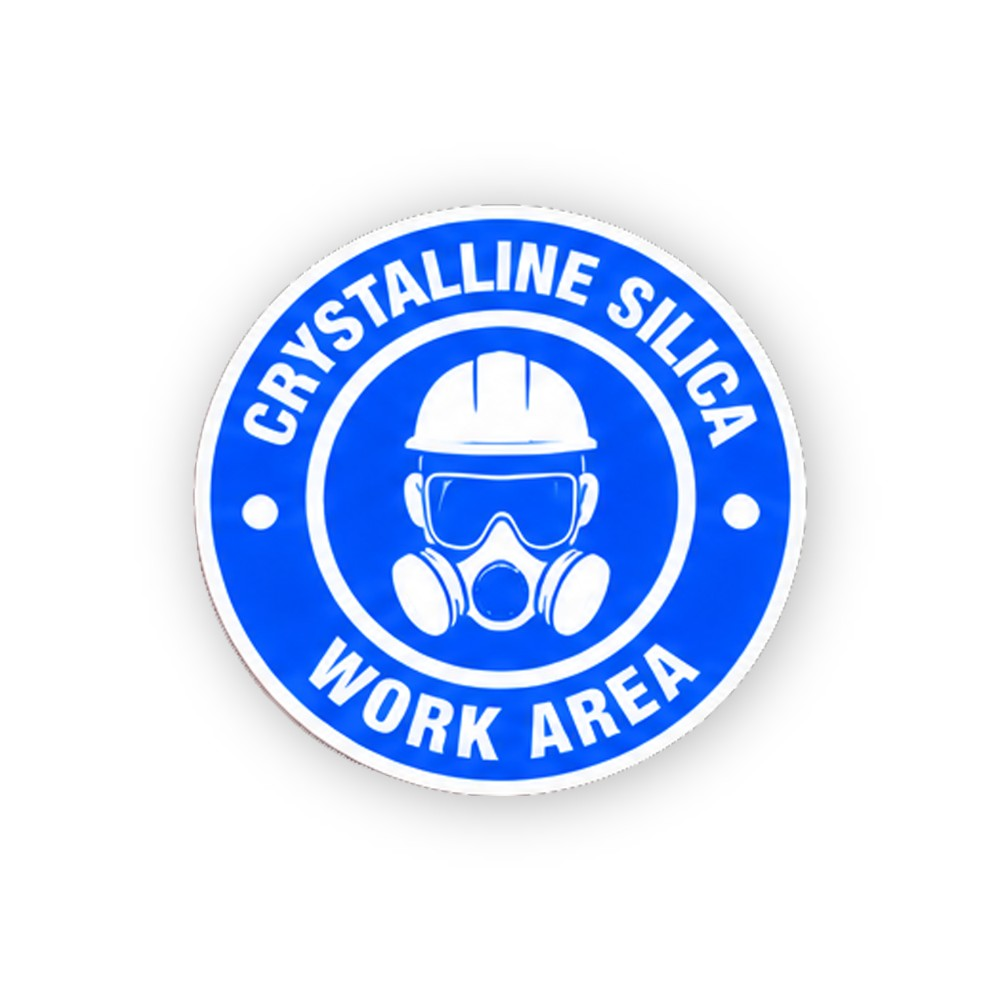 Blue Silica Hard Hat Filter Head Circle Vinyl Decal Stickers