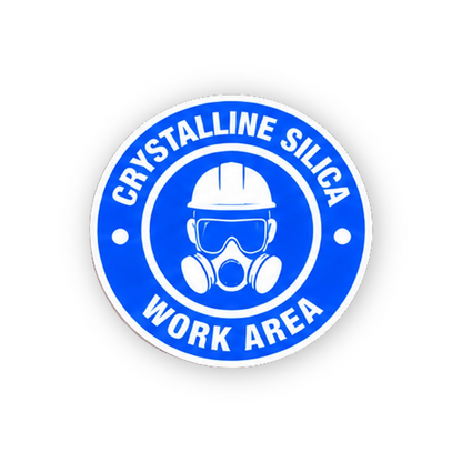 Blue Silica Hard Hat Filter Head Circle Vinyl Decal Stickers