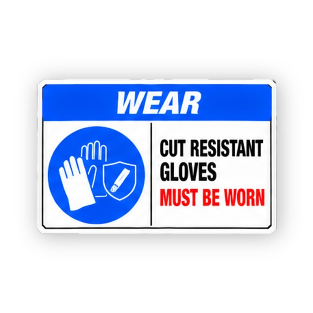 Blue Gloves Shield Blade Circle Panel Vinyl Decal Stickers