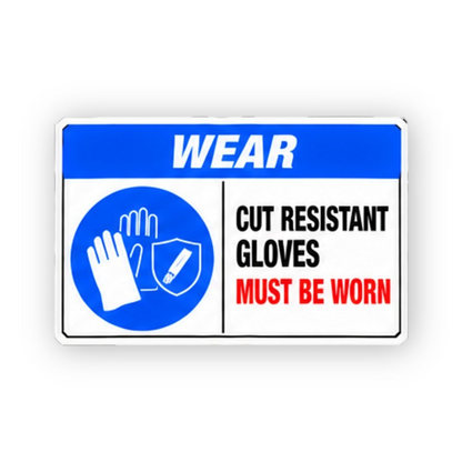Blue Gloves Shield Blade Circle Panel Vinyl Decal Stickers