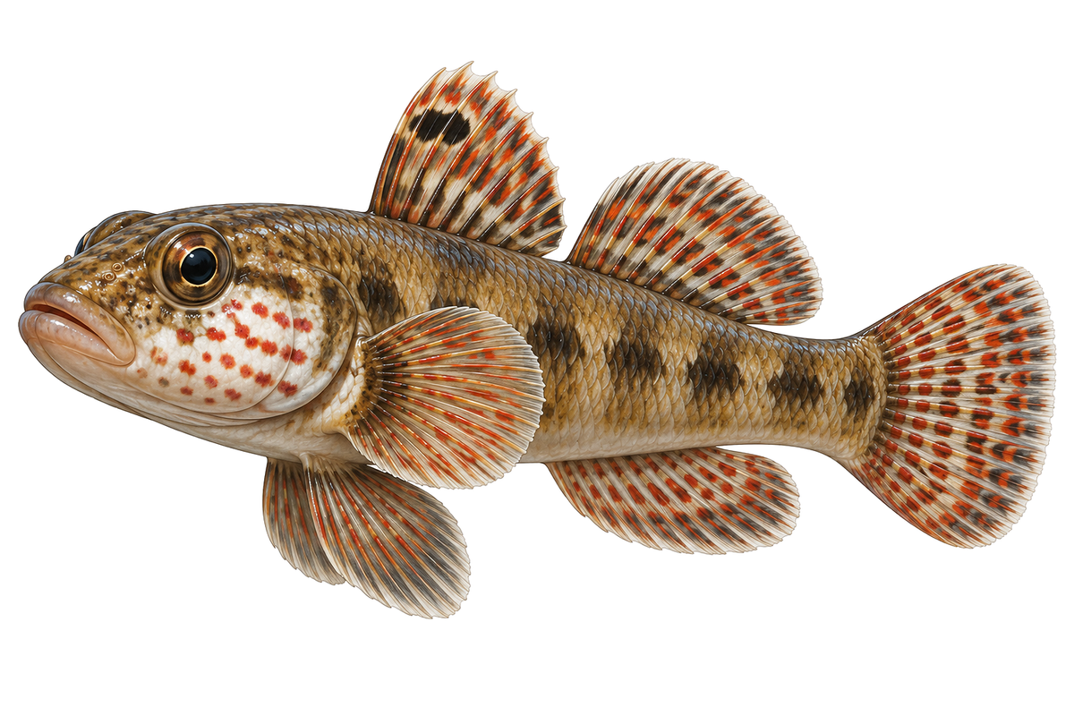 Brown Banded Goby with Red Dotted Cheeks Vinyl Decal Stickers
