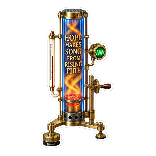 Hope Glowing Orange Glass Column Art Vinyl Decal Stickers