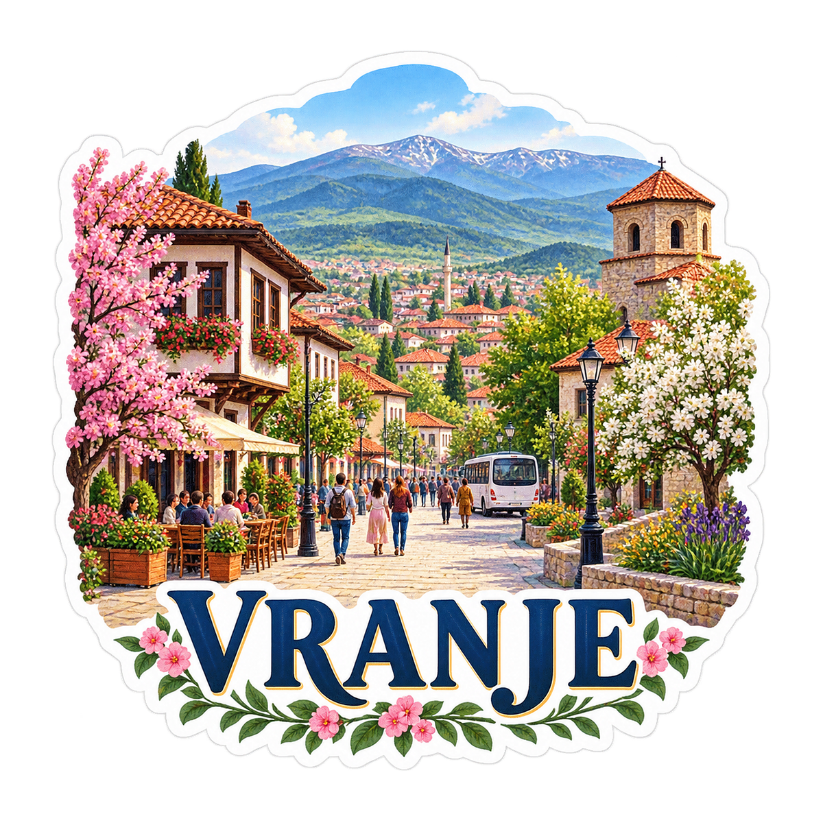 Vranje Spring Mountain Street Art Vinyl Decal Stickers