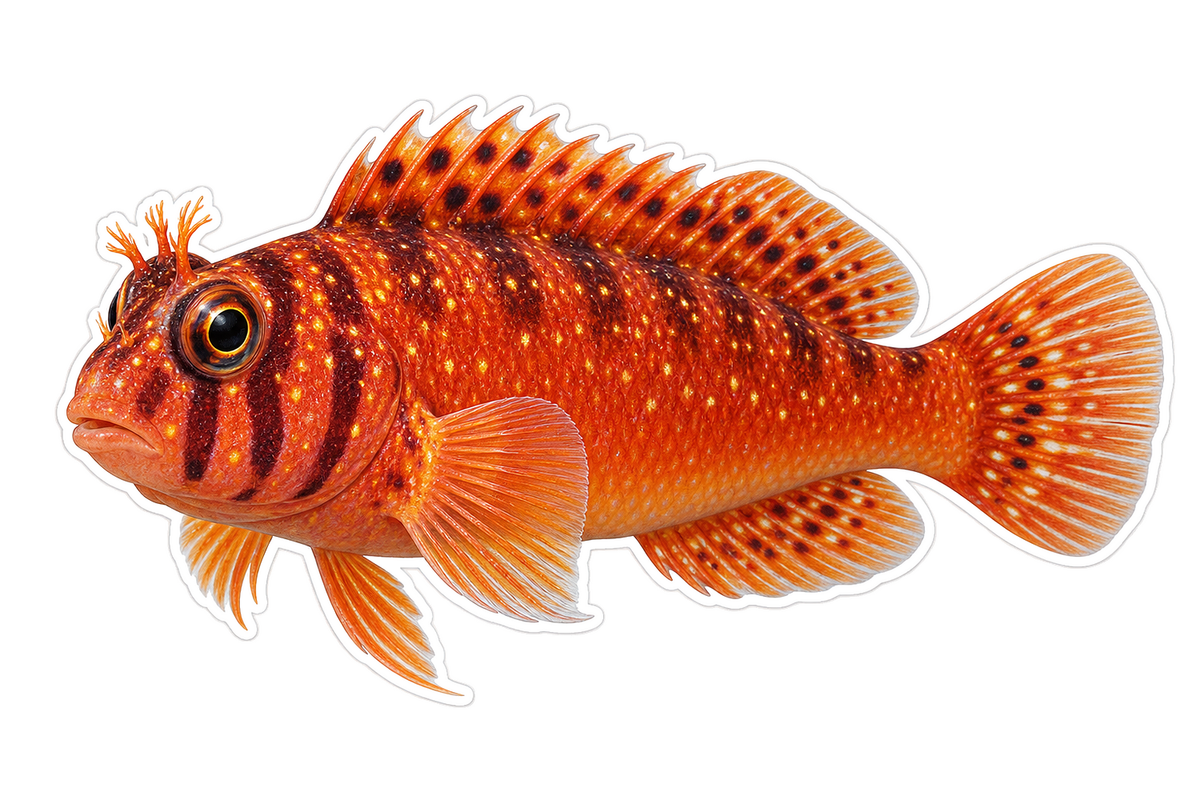 Ember Blenny Art Vinyl Decal Stickers