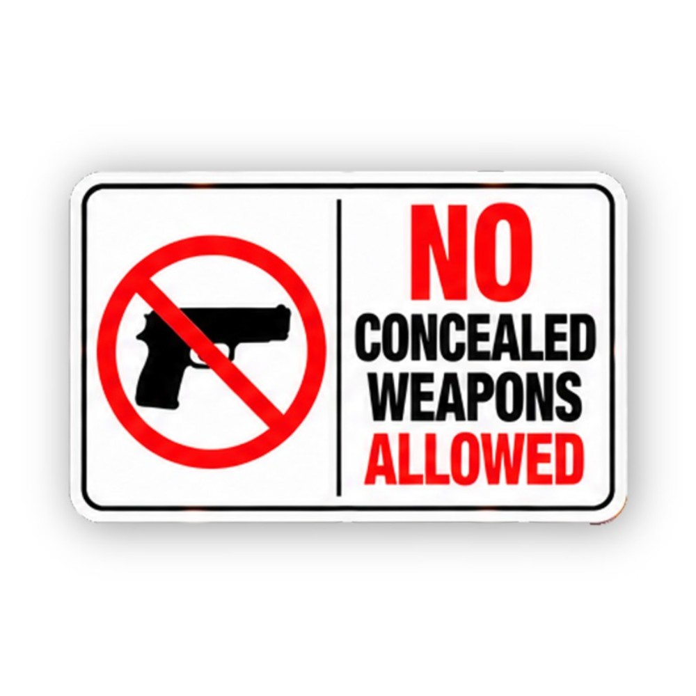 Black Concealed Weapons Crossed Pistol Panel Vinyl Decal Stickers