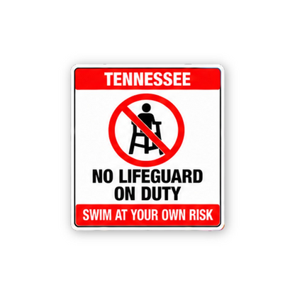 Red Tennessee Lifeguard Text Portrait Vinyl Decal Stickers