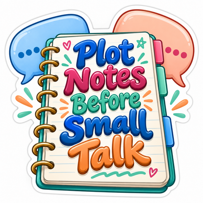 Plot Notes Before Small Talk Notebook Vinyl Decal Stickers