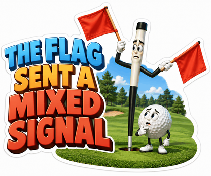 Golf Flags Mixed Signal Quote Art Vinyl Decal Stickers