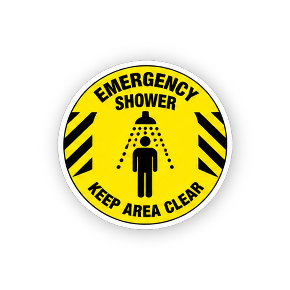 Yellow Shower Figure Striped Ring Circle Vinyl Decal Stickers