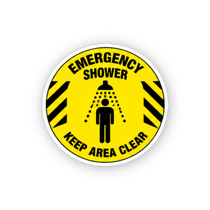 Yellow Shower Figure Striped Ring Circle Vinyl Decal Stickers