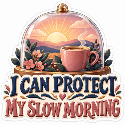 I Can Protect My Slow Morning Quote Art Vinyl Decal Stickers