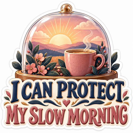 I Can Protect My Slow Morning Quote Art Vinyl Decal Stickers