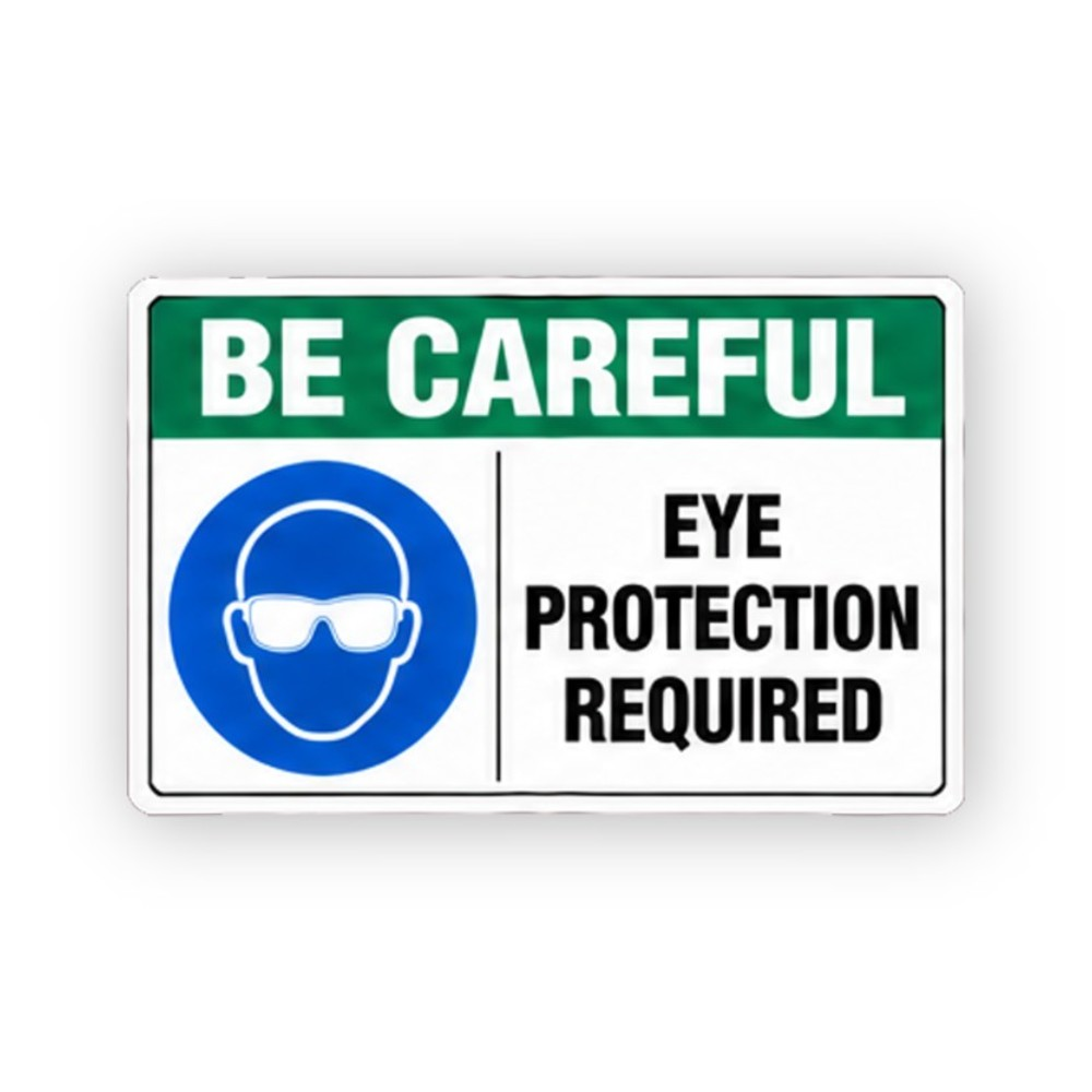 Green Be Careful Blue Glasses Head Panel Vinyl Decal Stickers