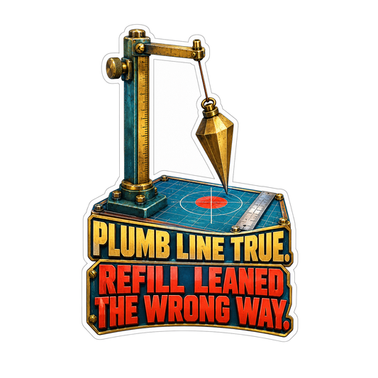 Golden Plumb Bob Funny Quote Art Vinyl Decal Stickers