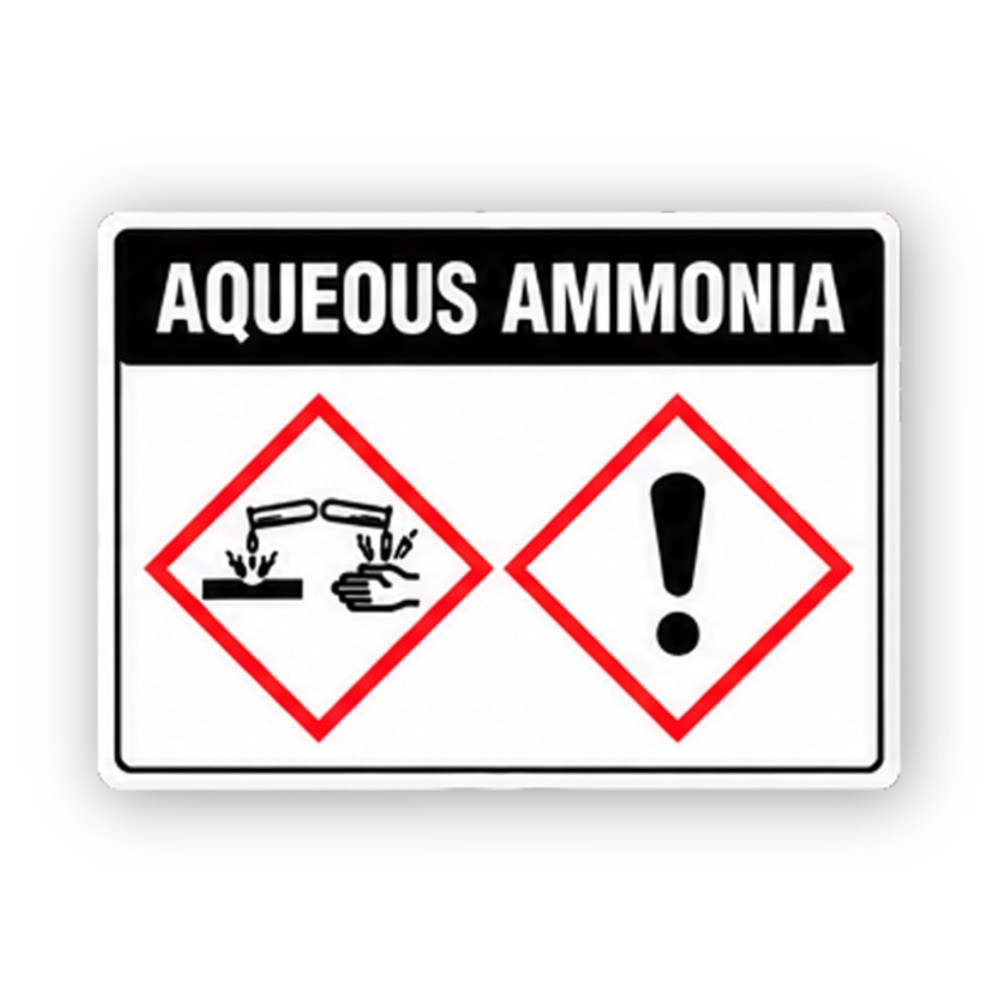 Black Aqueous Ammonia Two Red Diamonds Panel Vinyl Decal Stickers