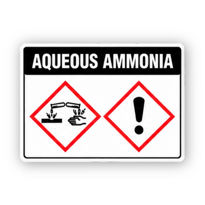 Black Aqueous Ammonia Two Red Diamonds Panel Vinyl Decal Stickers
