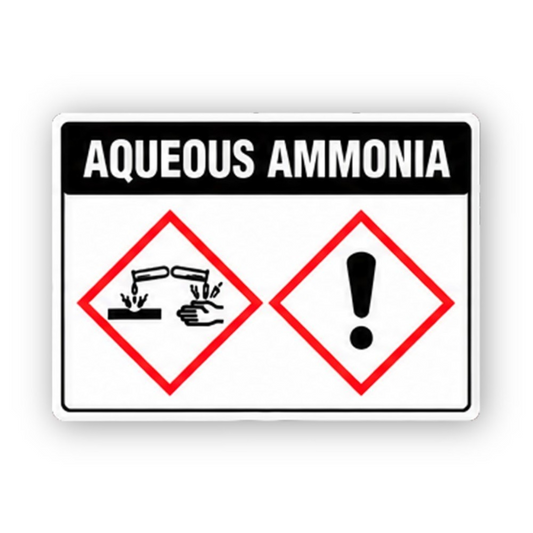 Black Aqueous Ammonia Two Red Diamonds Panel Vinyl Decal Stickers