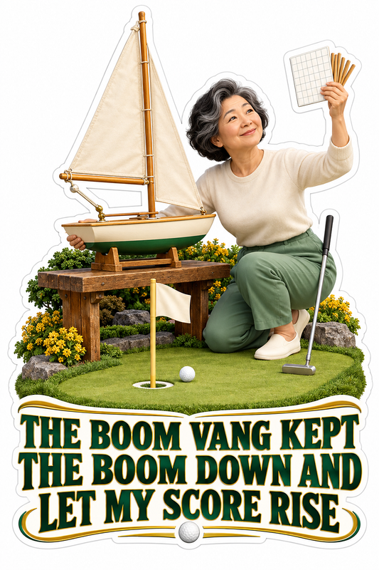Woman Scorecard Model Sailboat Golf Art Vinyl Decal Stickers
