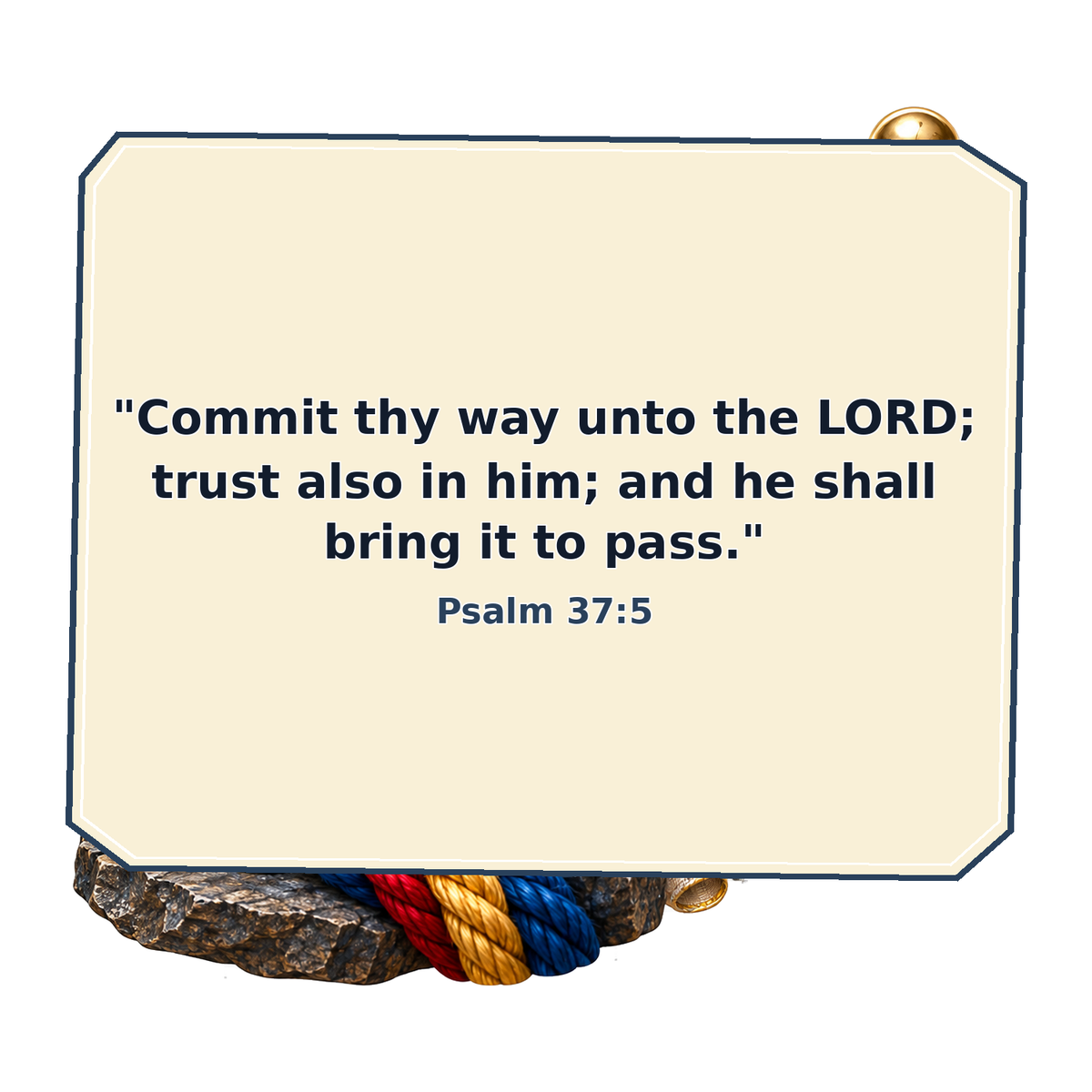 Braided Colorful Rope and Stone Psalm Plaque Vinyl Decal Stickers