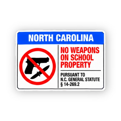 Blue North Carolina Crossed Weapons Panel Vinyl Decal Stickers