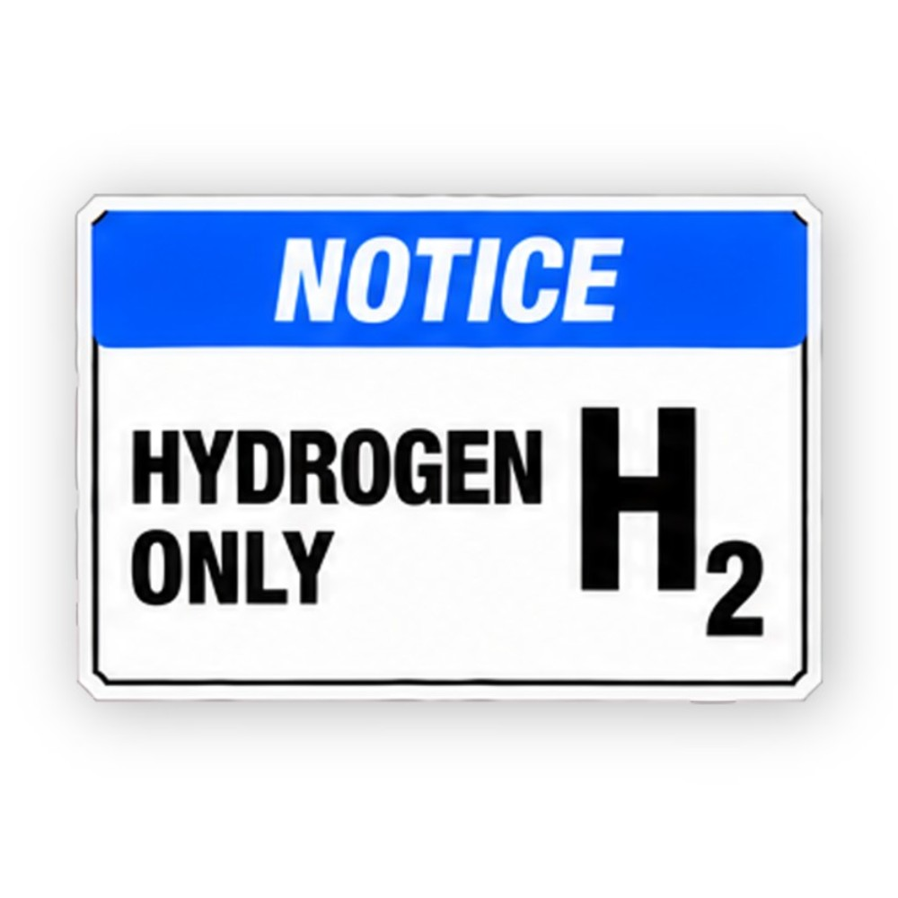 Blue Hydrogen Only Formula Panel Vinyl Decal Stickers