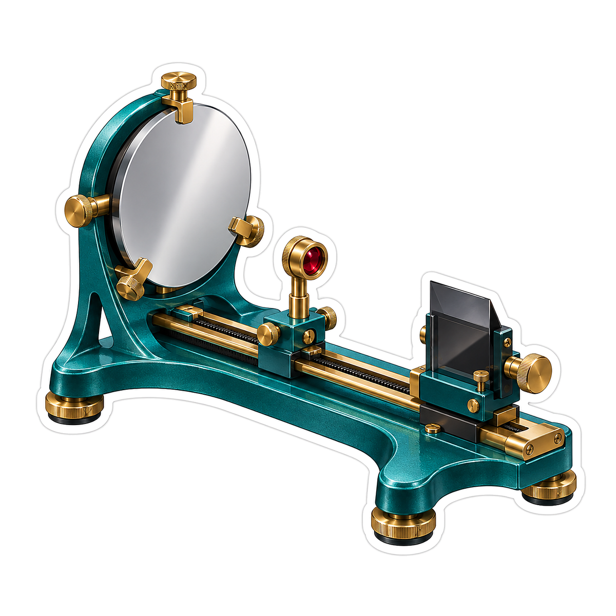 Teal Mirror Optical Stand Art Vinyl Decal Stickers
