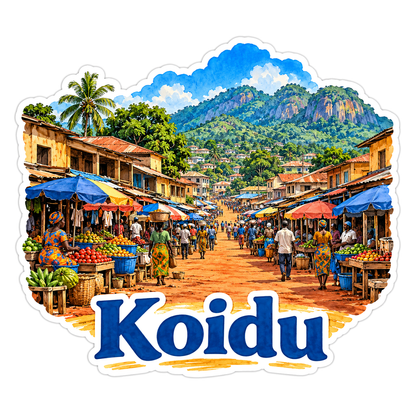 Koidu Mountain Market Travel Art Vinyl Decal Stickers