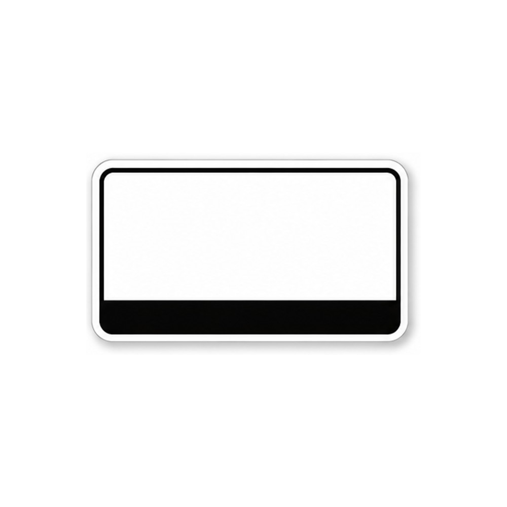 Black Bottom Band Blank White Rounded Panel Vinyl Decal Stickers
