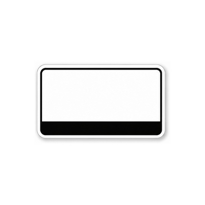 Black Bottom Band Blank White Rounded Panel Vinyl Decal Stickers