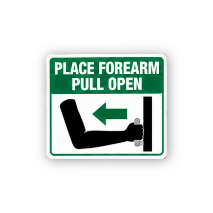 Green Place Forearm Pull Open Door Panel Vinyl Decal Stickers