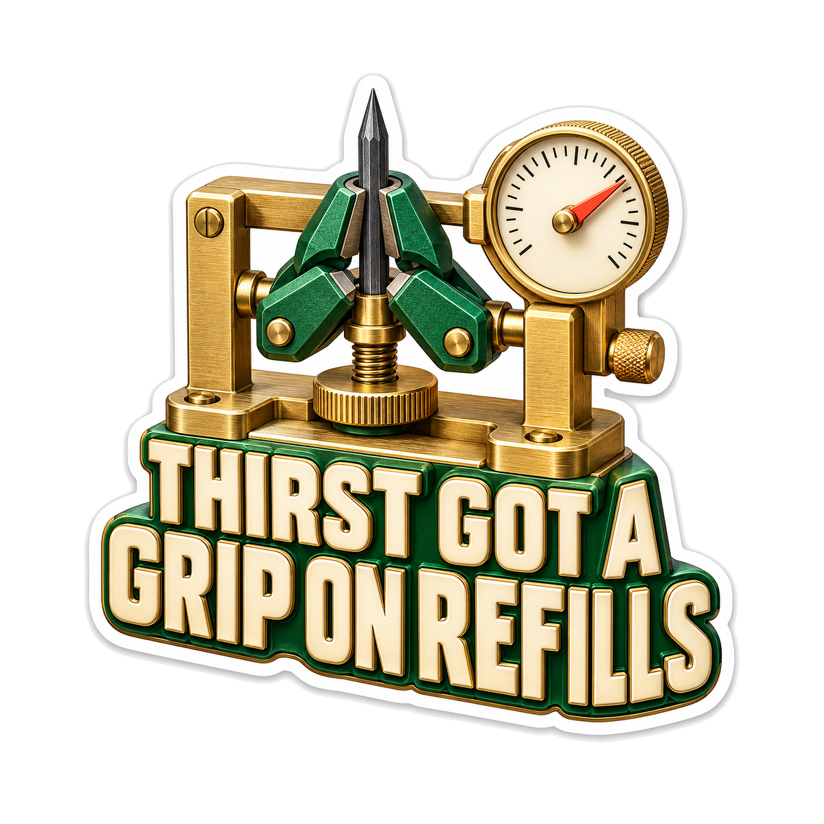 Green Pencil Grip Refill Quote Art Vinyl Decal Stickers